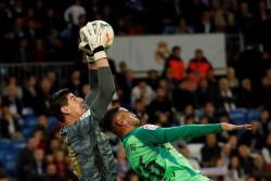 Courtois regresó al Bernabéu después de la noche de Brujas y su indigestión.